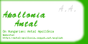 apollonia antal business card