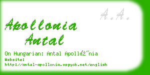 apollonia antal business card